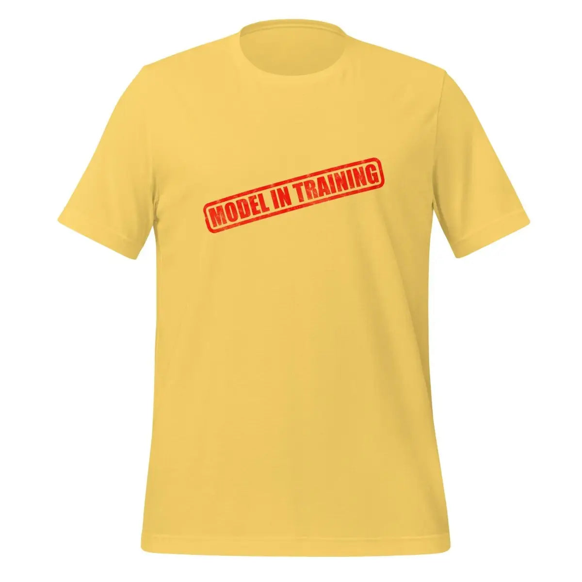 Model In Training Stamp T-Shirt (unisex) - Yellow / M