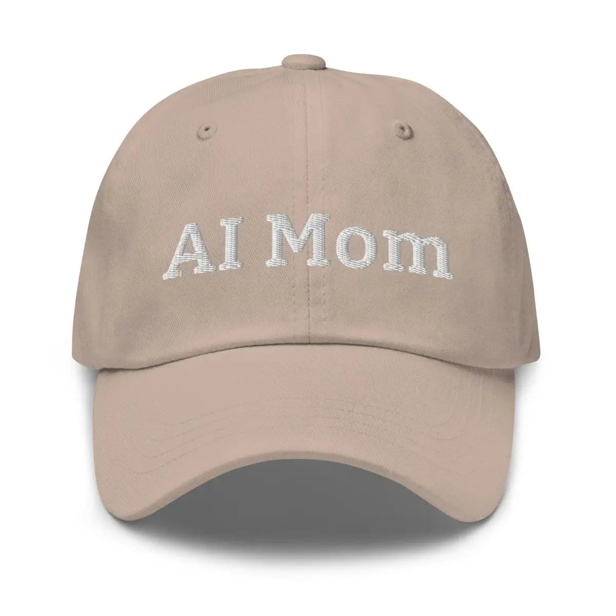 AI Mom Embroidered Cap - Stone