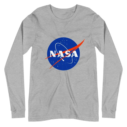 NASA Meatball Logo Long Sleeve T-Shirt (unisex) - Athletic Heather / M