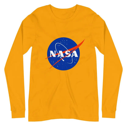 NASA Meatball Logo Long Sleeve T-Shirt (unisex) - Gold / M