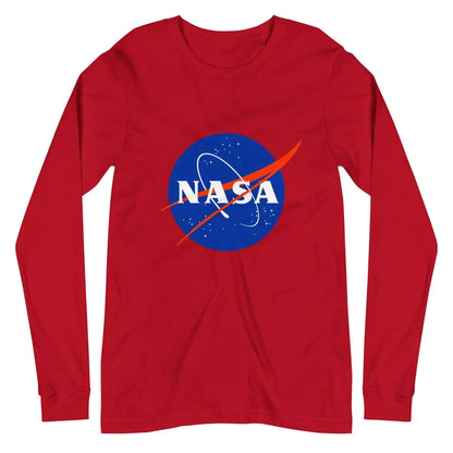 NASA Meatball Logo Long Sleeve T-Shirt (unisex) - Red / M