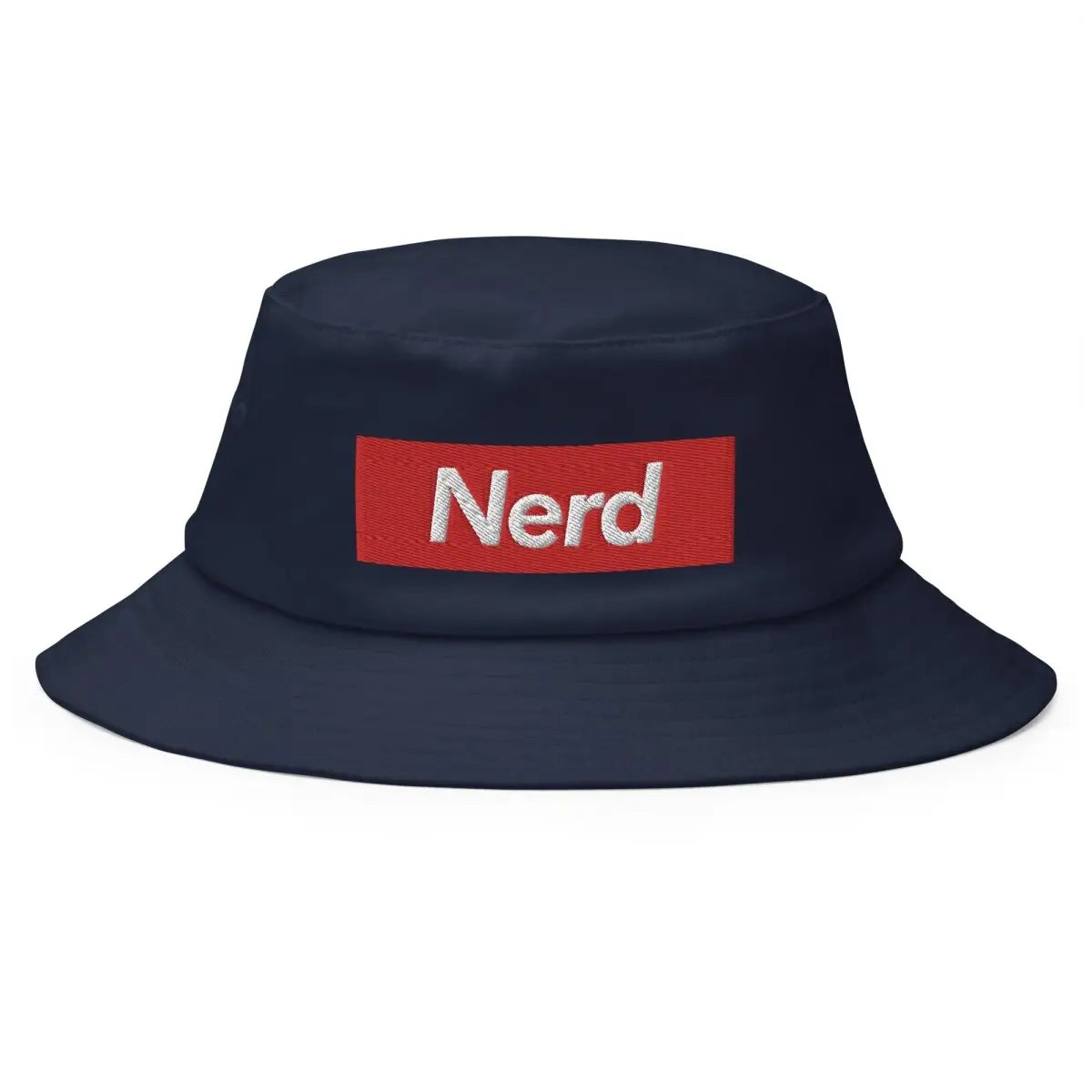 Nerd Sign Embroidered Bucket Hat - Navy