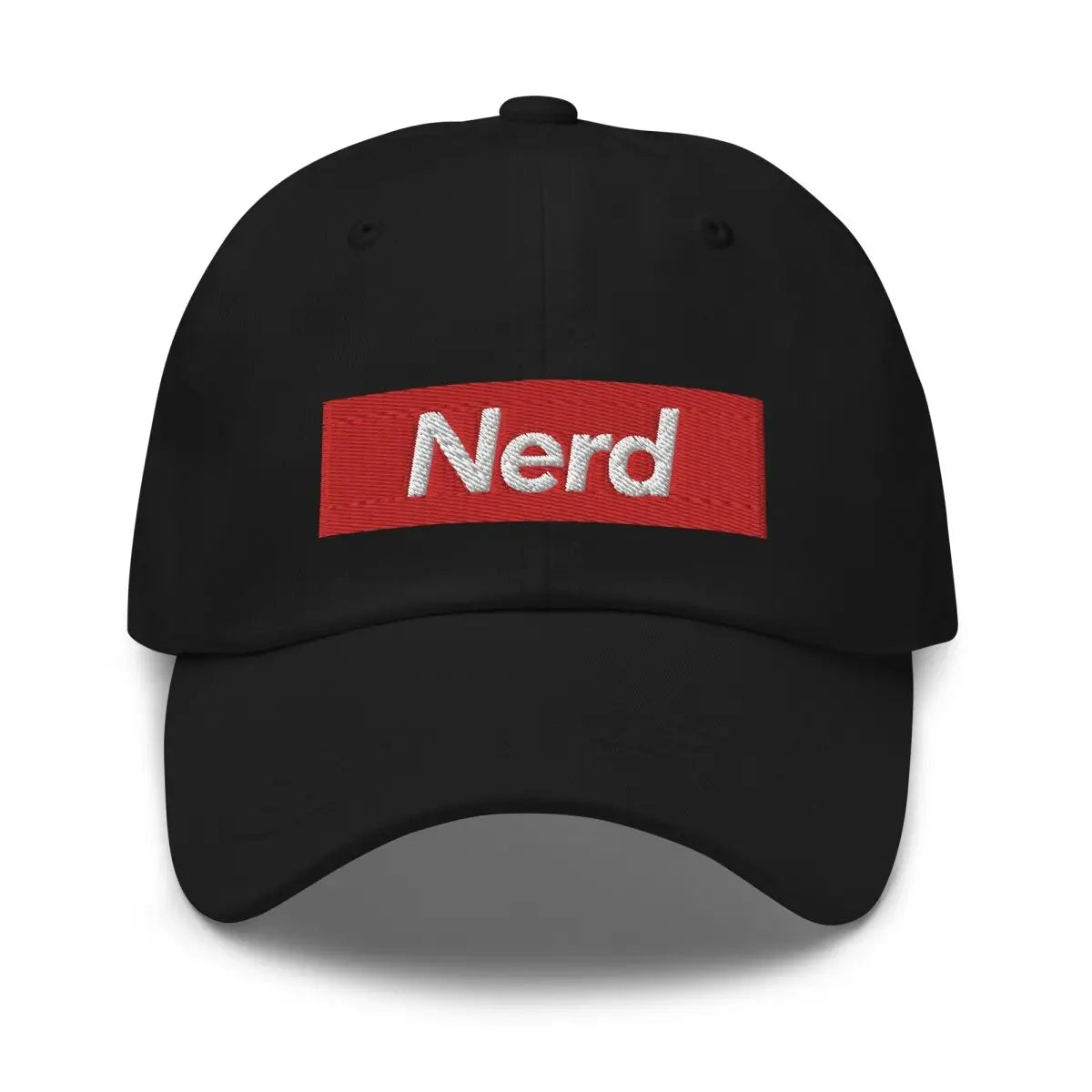 Nerd Sign Embroidered Cap - Black