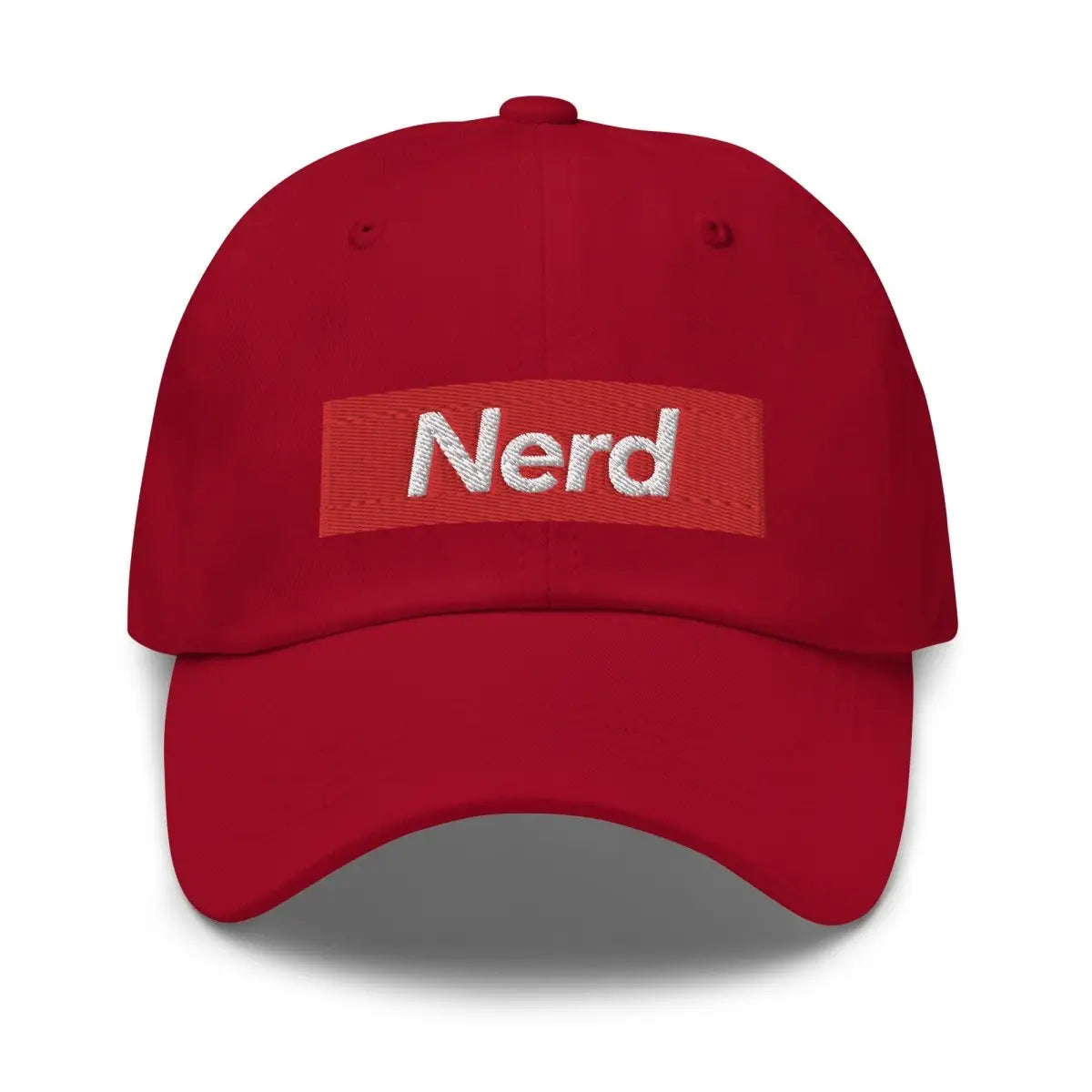 Nerd Sign Embroidered Cap - Cranberry