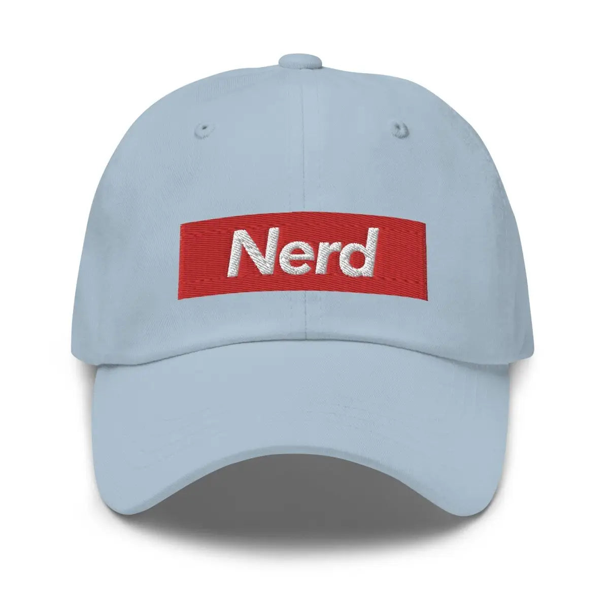 Nerd Sign Embroidered Cap - Light Blue