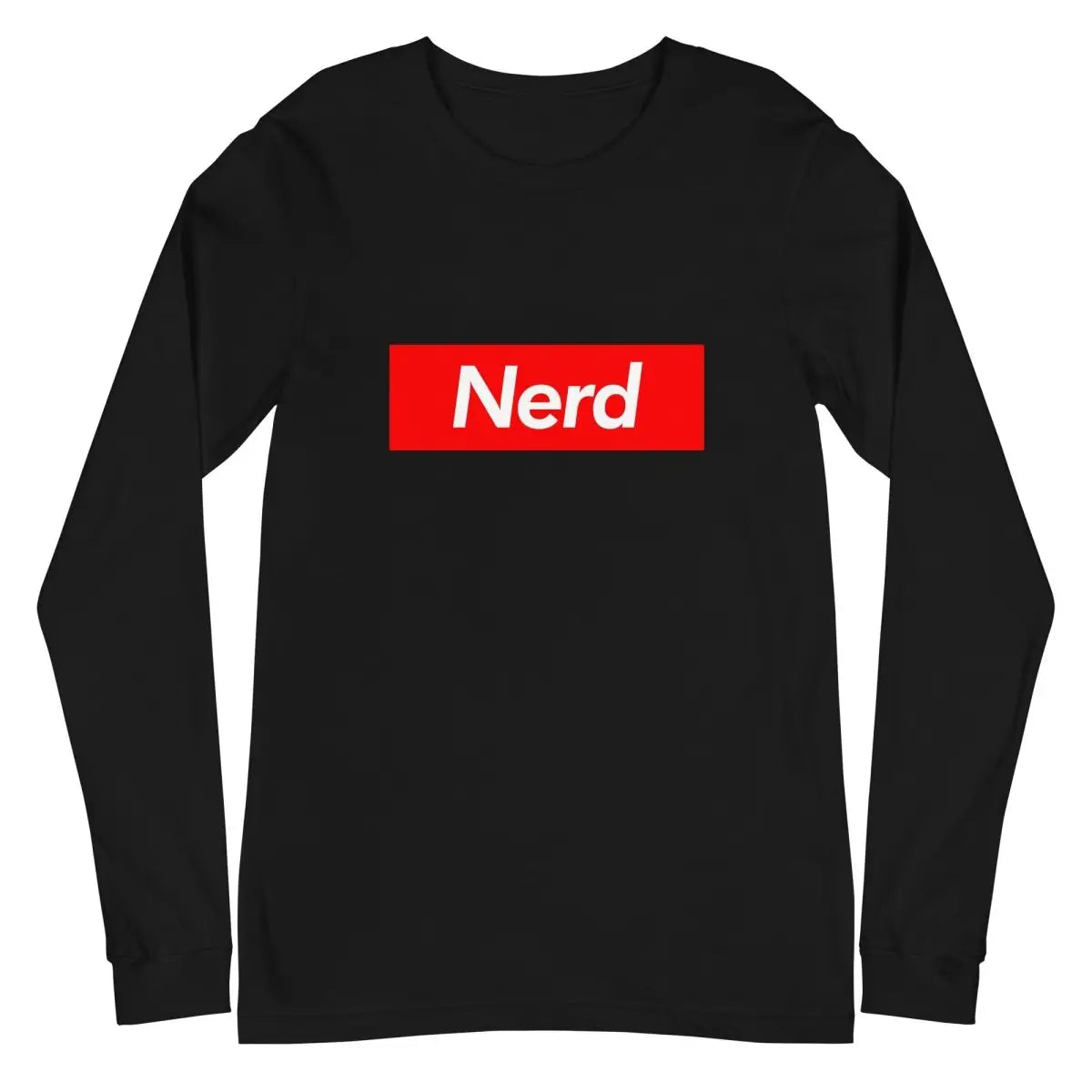 Nerd Sign Long Sleeve T-Shirt (unisex) - Black / M