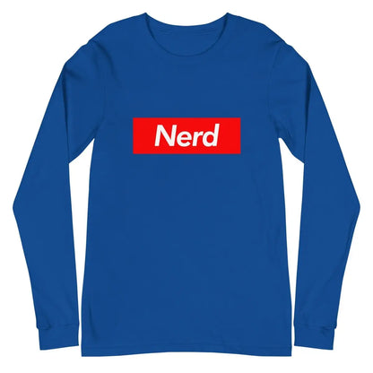 Nerd Sign Long Sleeve T-Shirt (unisex) - True Royal / M