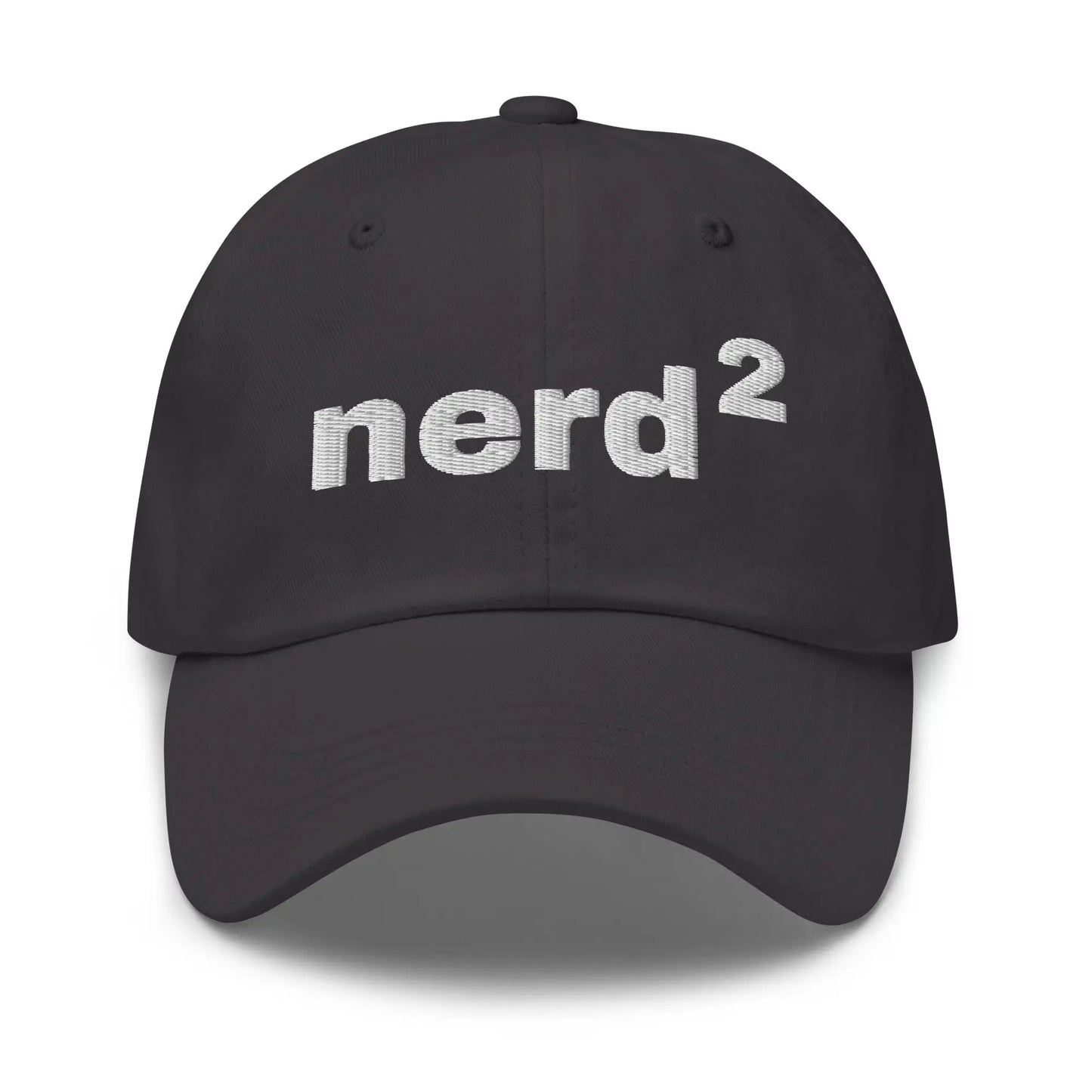 Nerd Squared Embroidered Cap - Dark Grey