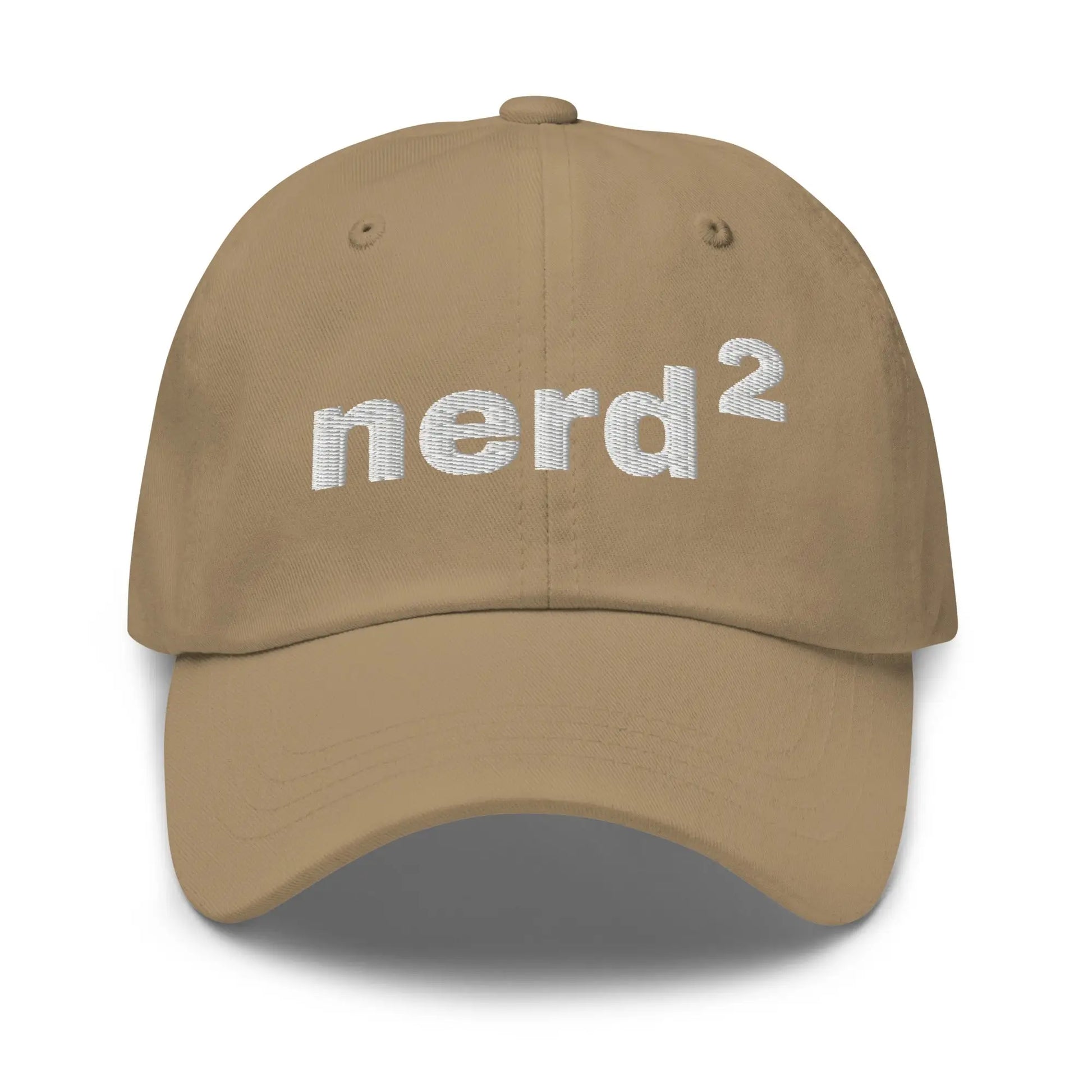 Nerd Squared Embroidered Cap - Khaki