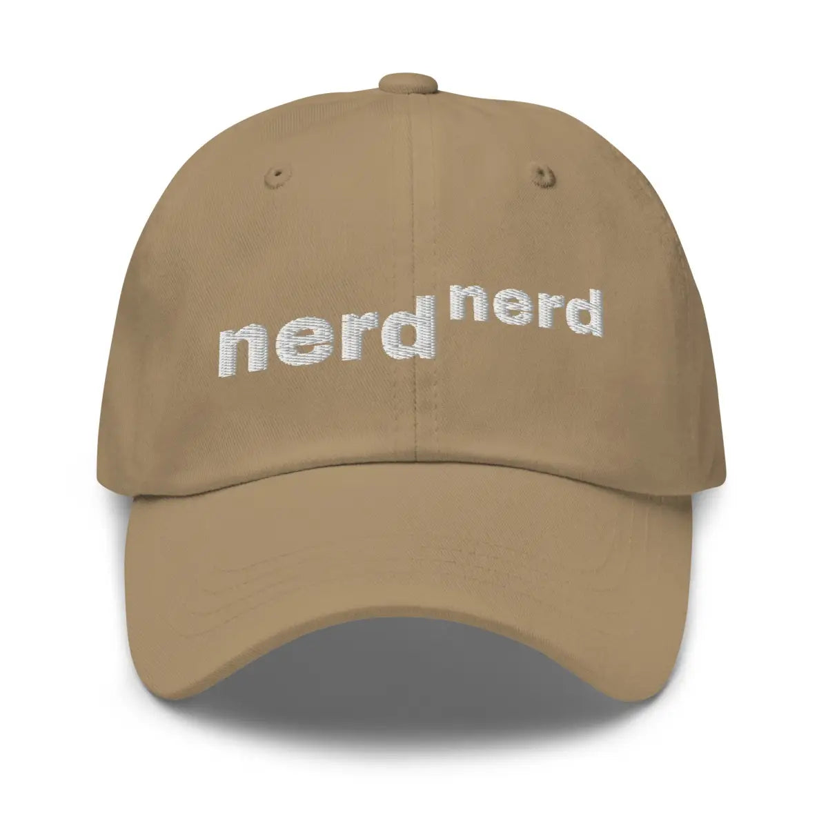 Nerd to the Power of Nerd Embroidered Cap - Khaki