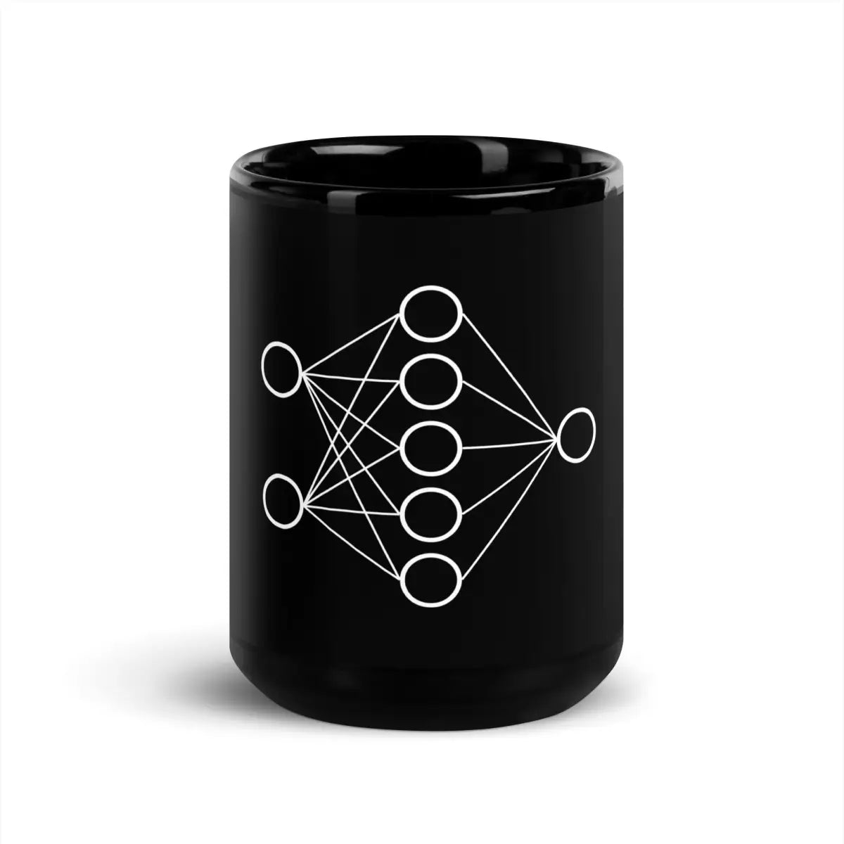 Neural Network Black Glossy Mug 1 - 15 oz