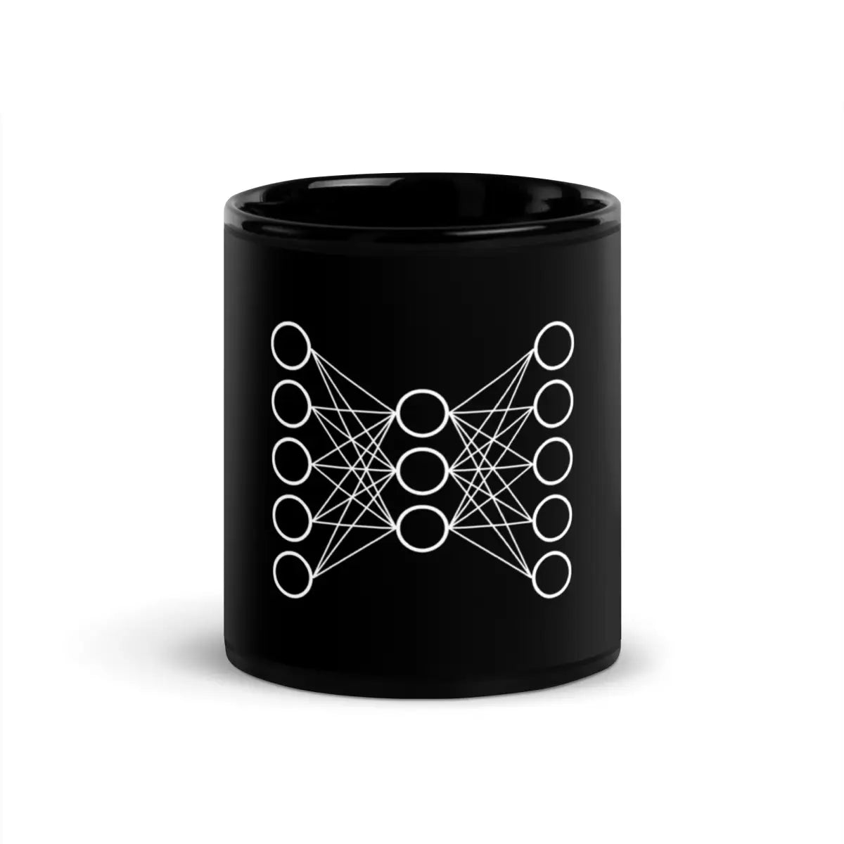 Neural Network Black Glossy Mug 9 - 11 oz