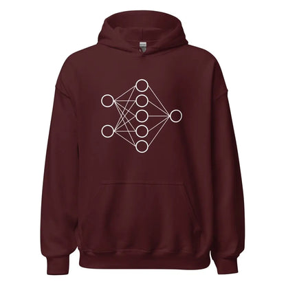 Neural Network Hoodie 1 (unisex) - Maroon / M