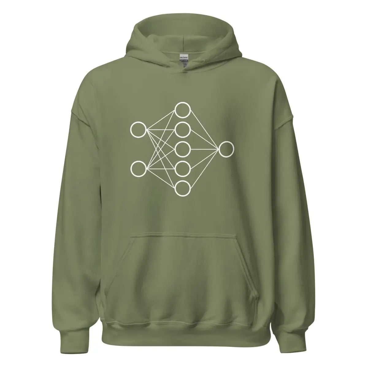 Neural Network Hoodie 1 (unisex) - Military Green / M