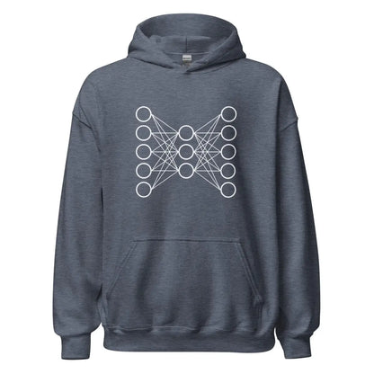 Neural Network Hoodie 9 (unisex) - Heather Sport Dark Navy / M