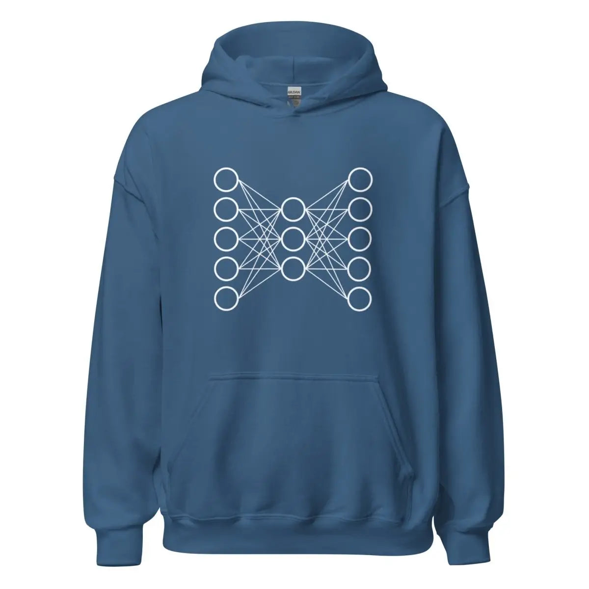 Neural Network Hoodie 9 (unisex) - Indigo Blue / M