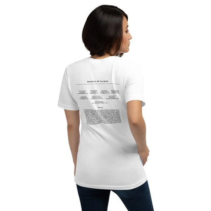 NIPS 2017 Attention is All You Need Paper on Back T-Shirt (unisex)