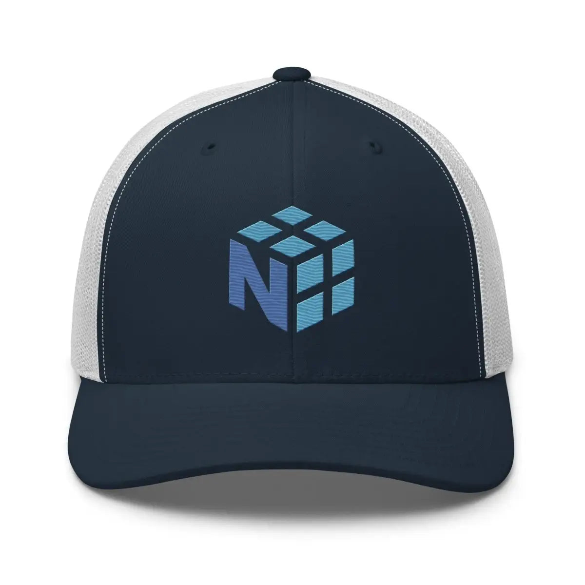 NumPy Icon True-Color Embroidered Trucker Cap - Navy/ White