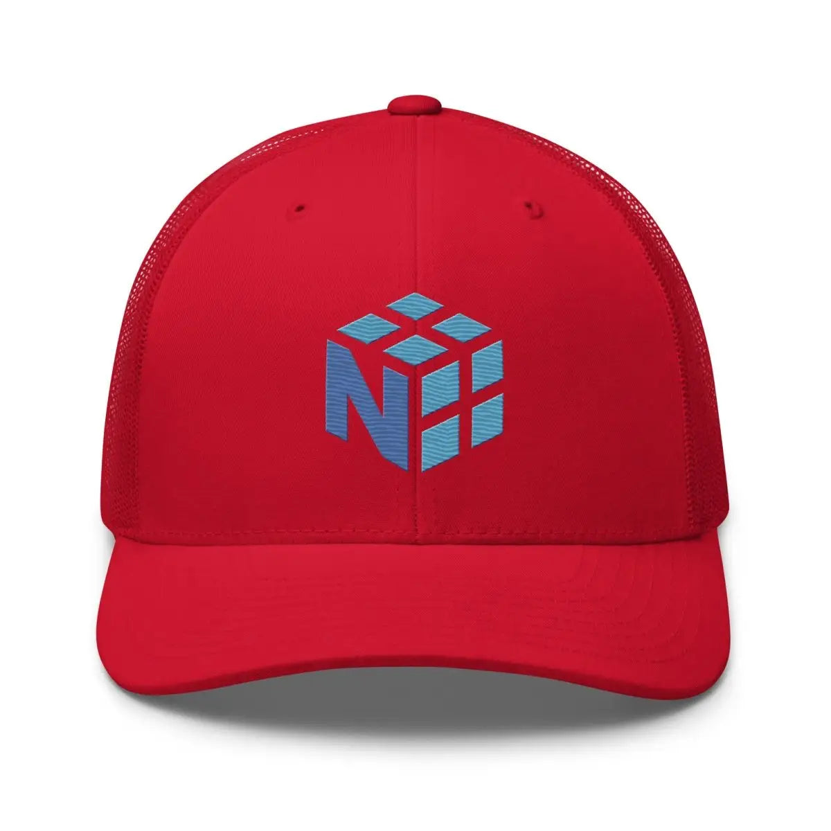 NumPy Icon True-Color Embroidered Trucker Cap - Red