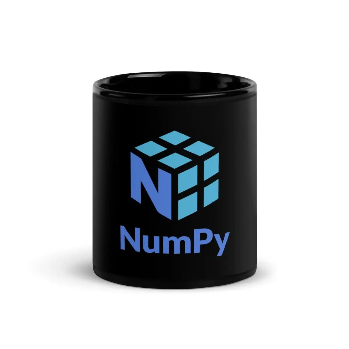 NumPy Stacked Logo Black Glossy Mug - 11 oz