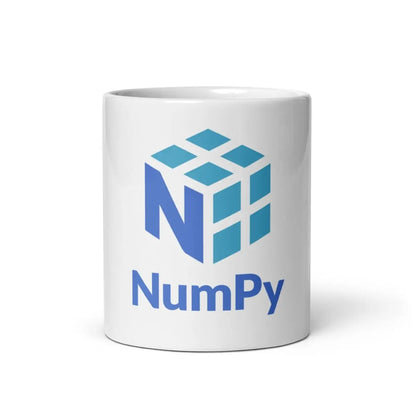 NumPy Stacked Logo White Glossy Mug - 11 oz