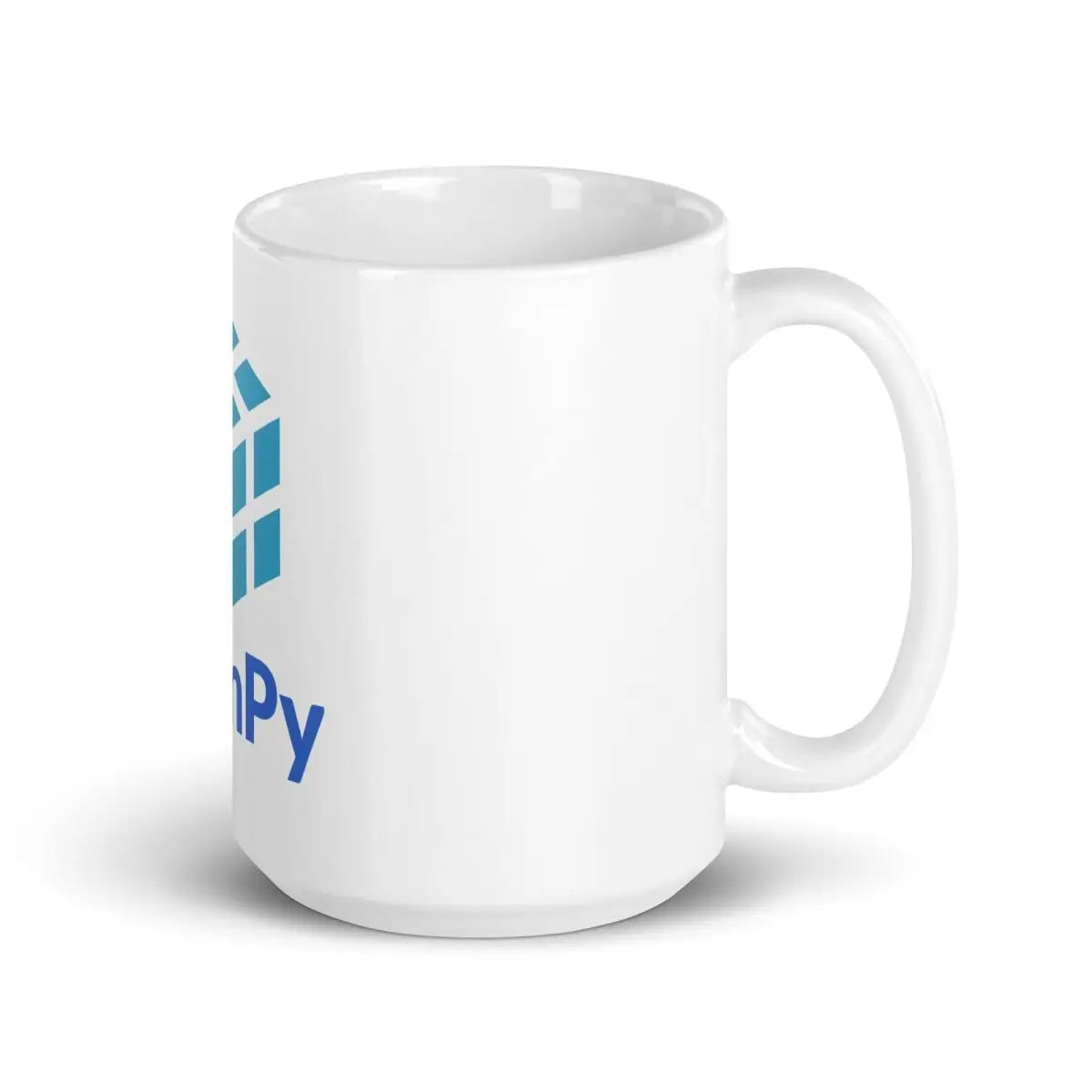 NumPy Stacked Logo White Glossy Mug