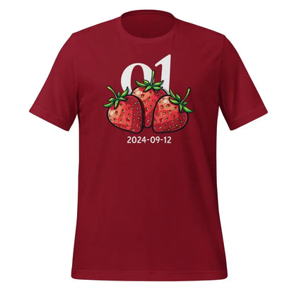 o1 Strawberries 2024-09-12 T-Shirt (unisex) - Cardinal / M