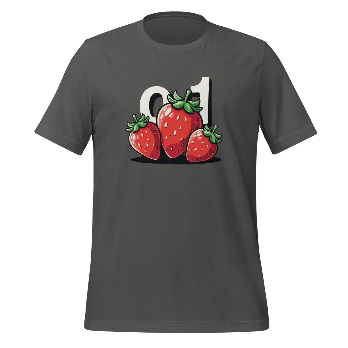 o1 Strawberries T-Shirt (unisex) - Asphalt / M