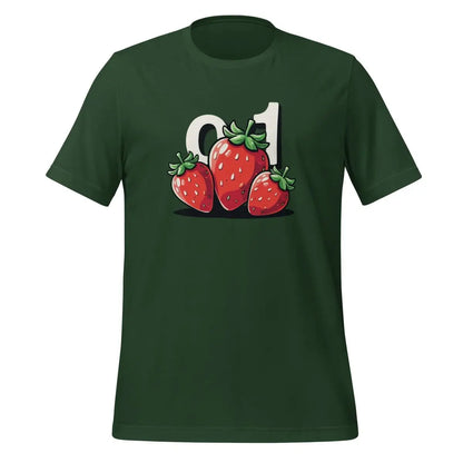 o1 Strawberries T-Shirt (unisex) - Forest / M