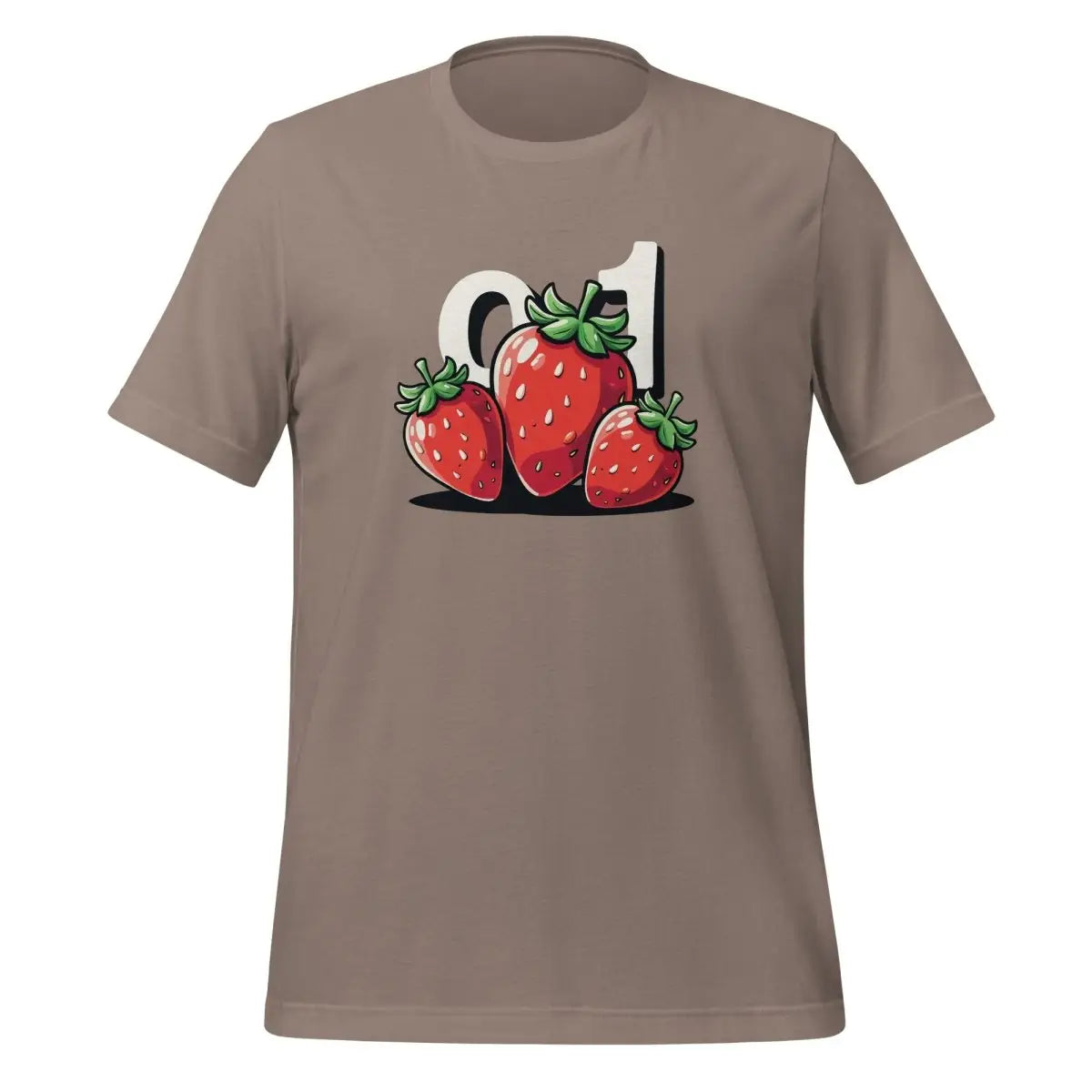 o1 Strawberries T-Shirt (unisex) - Pebble / M