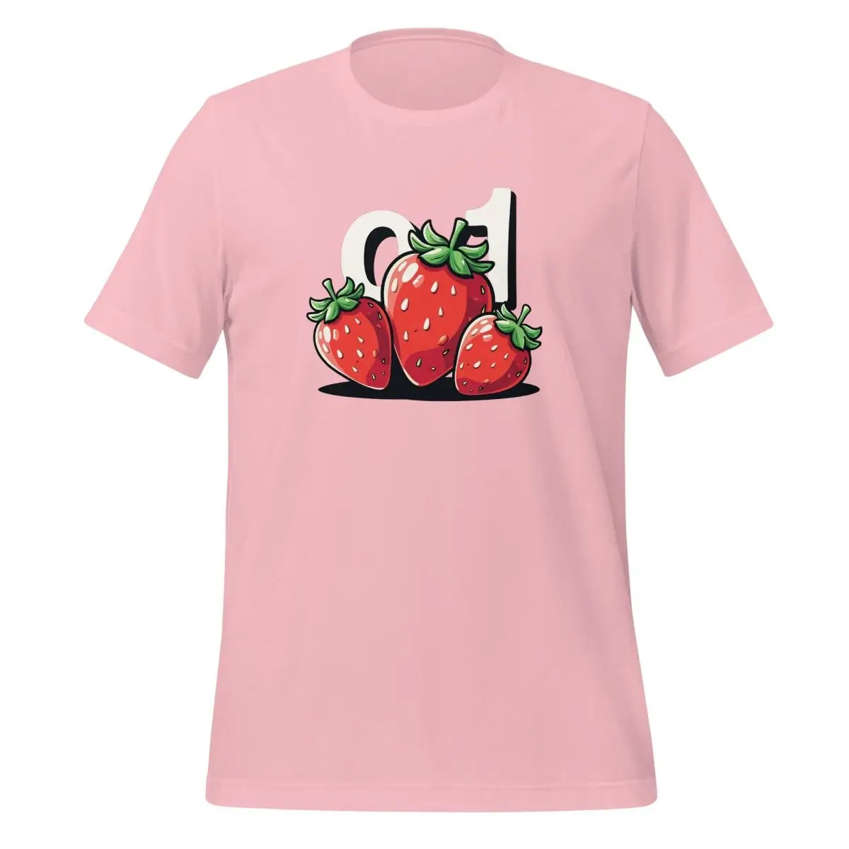 o1 Strawberries T-Shirt (unisex) - Pink / M