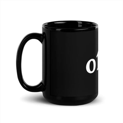 o1 Strawberry Black Glossy Mug