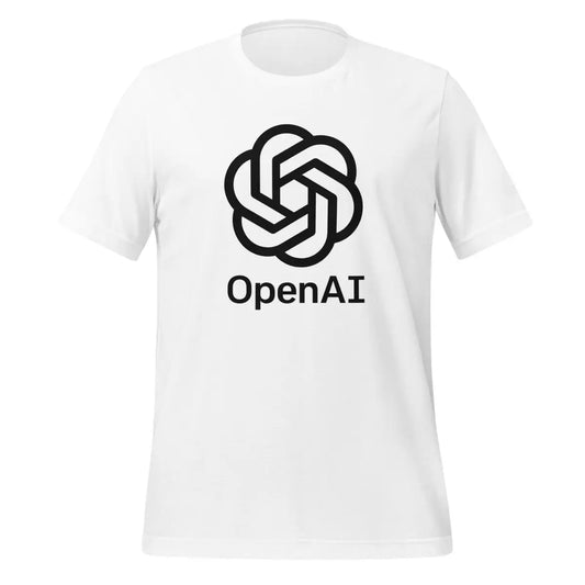 OpenAI Black Stacked Logo T-Shirt (unisex) - White / M