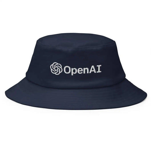 OpenAI Logo Embroidered Bucket Hat - Navy