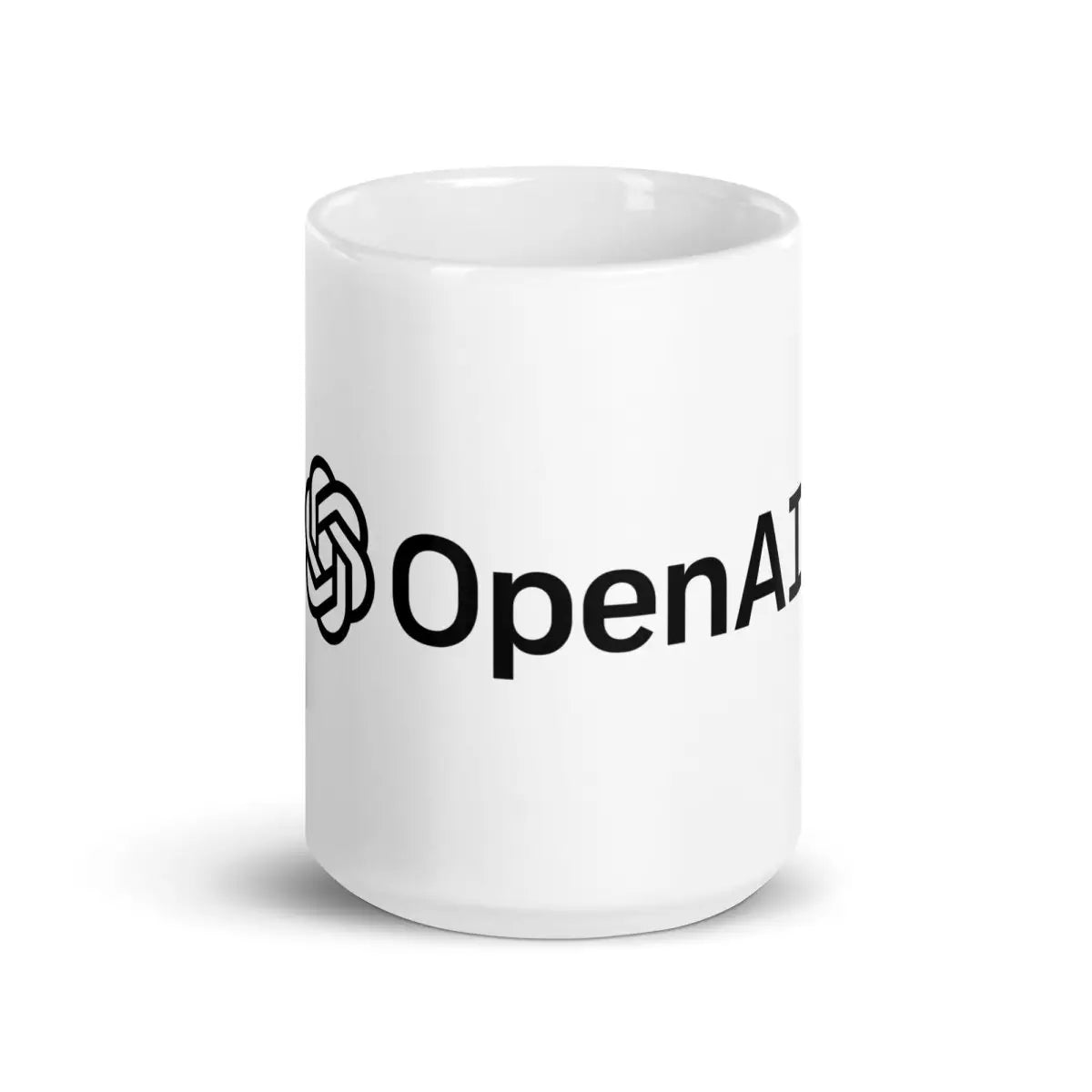 OpenAI Logo White Glossy Mug - 15 oz