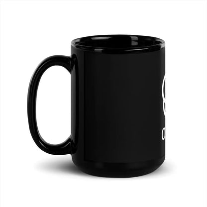 OpenAI Stacked Logo on Black Glossy Mug