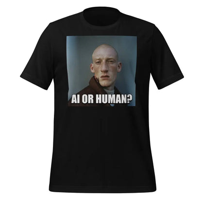 The Ai or Human? Portrait Meme T-shirt (unisex) Black / m.