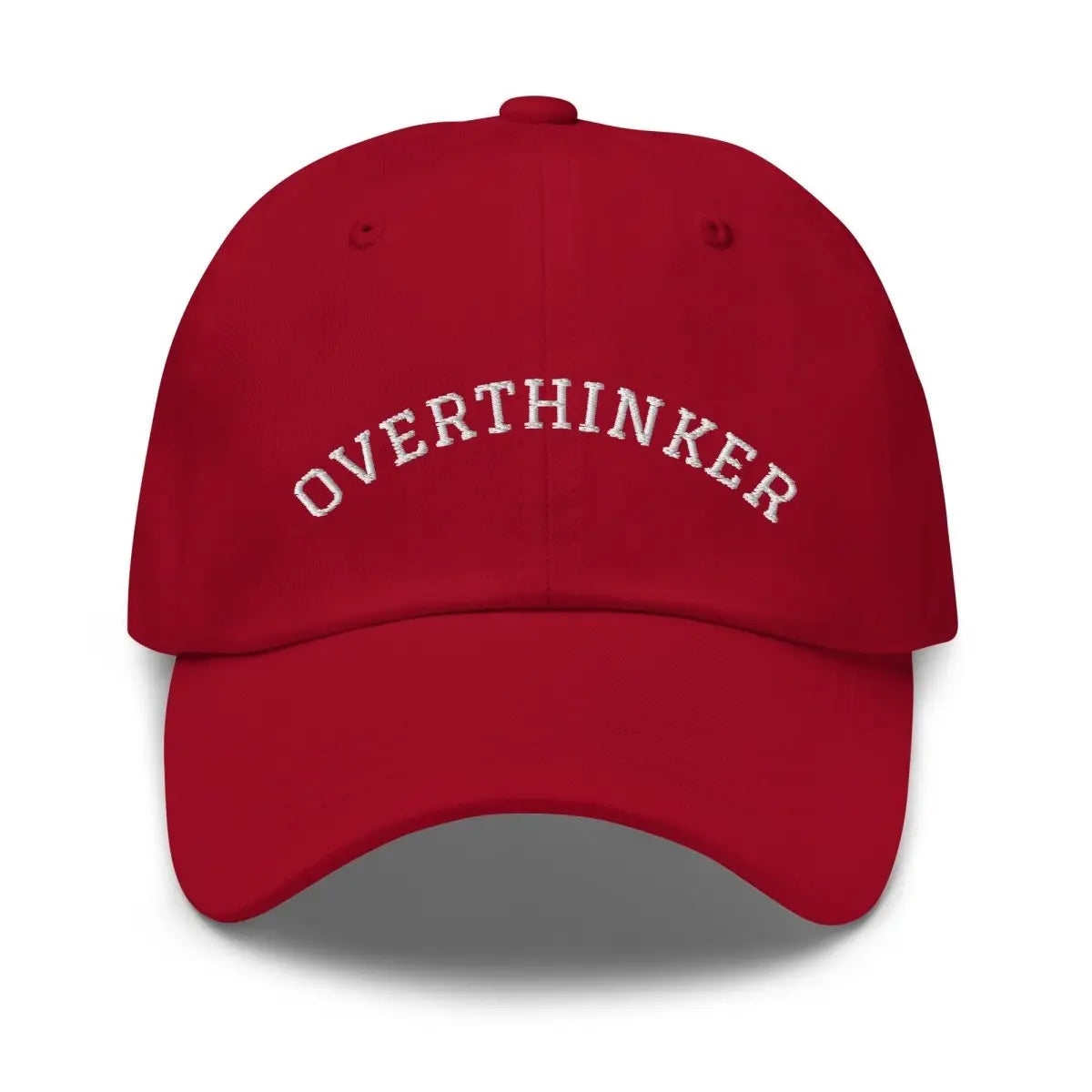 OVERTHINKER Embroidered Cap - Cranberry