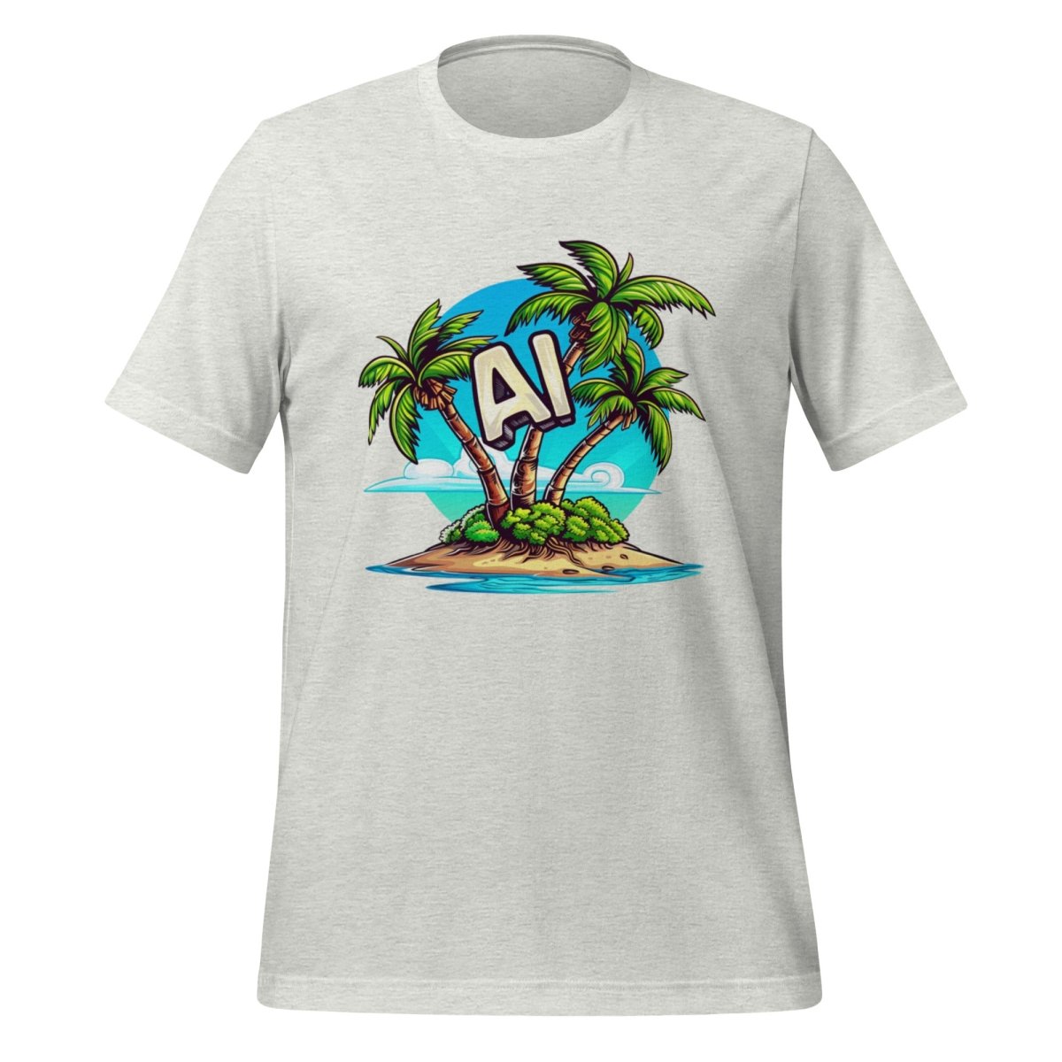AI Palm Island T - Shirt 2 (unisex) - Ash - AI Store