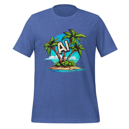 AI Palm Island T-Shirt 2 (unisex) - Heather True Royal / M