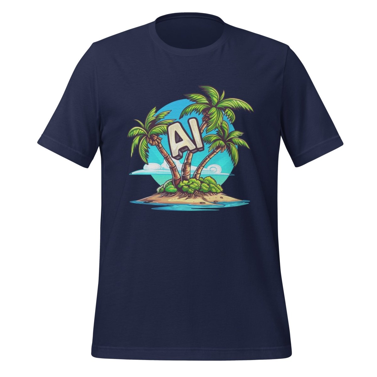 AI Palm Island T - Shirt 2 (unisex) - Navy - AI Store