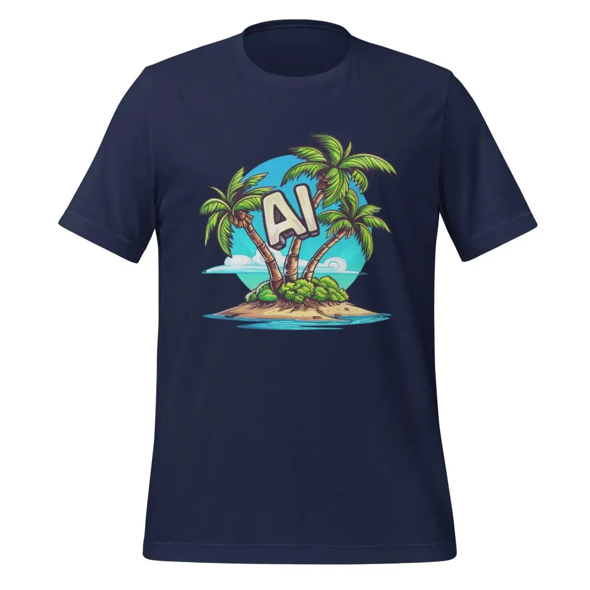 AI Palm Island T-Shirt 2 (unisex) - Navy / M