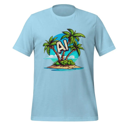 AI Palm Island T-Shirt 2 (unisex) - Ocean Blue / M