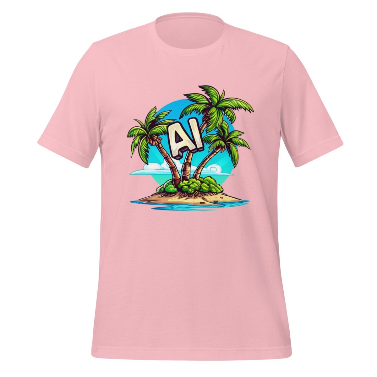AI Palm Island T - Shirt 2 (unisex) - Pink - AI Store