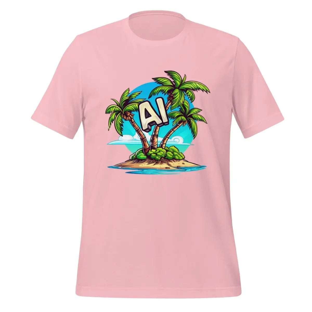 AI Palm Island T-Shirt 2 (unisex) - Pink / M