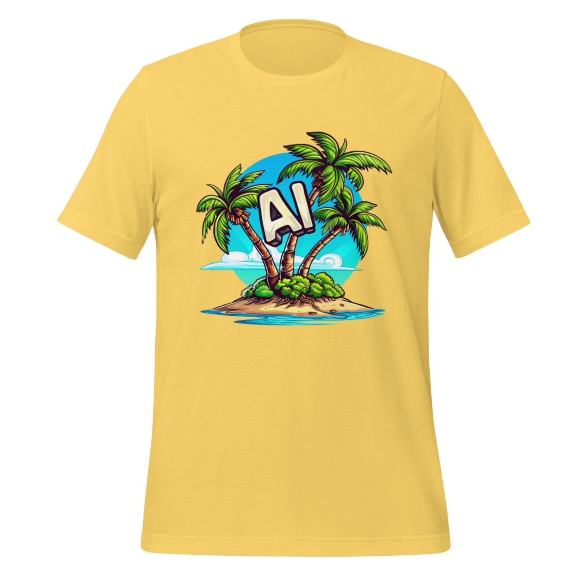 AI Palm Island T - Shirt 2 (unisex) - Yellow - AI Store