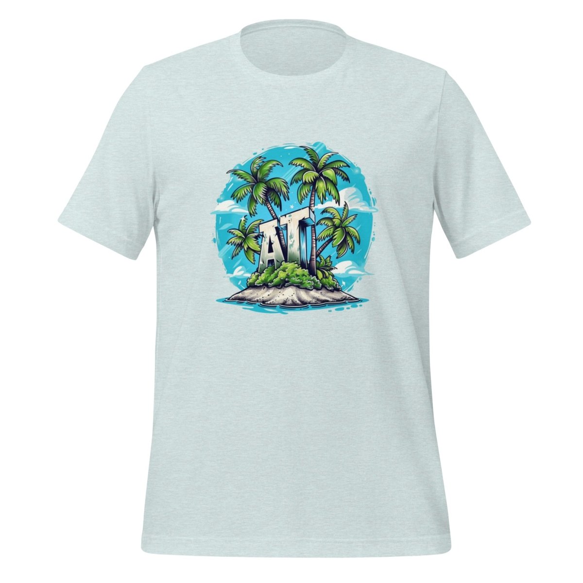 AI Palm Island T - Shirt (unisex) - Heather Prism Ice Blue - AI Store