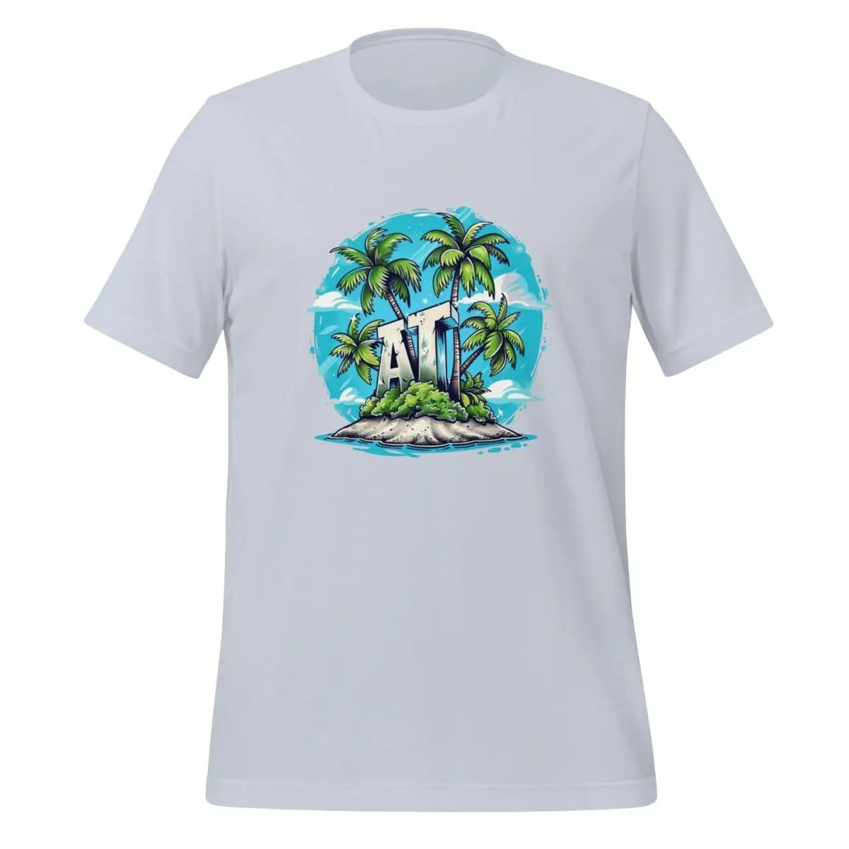 AI Palm Island T-Shirt (unisex) - Light Blue / M