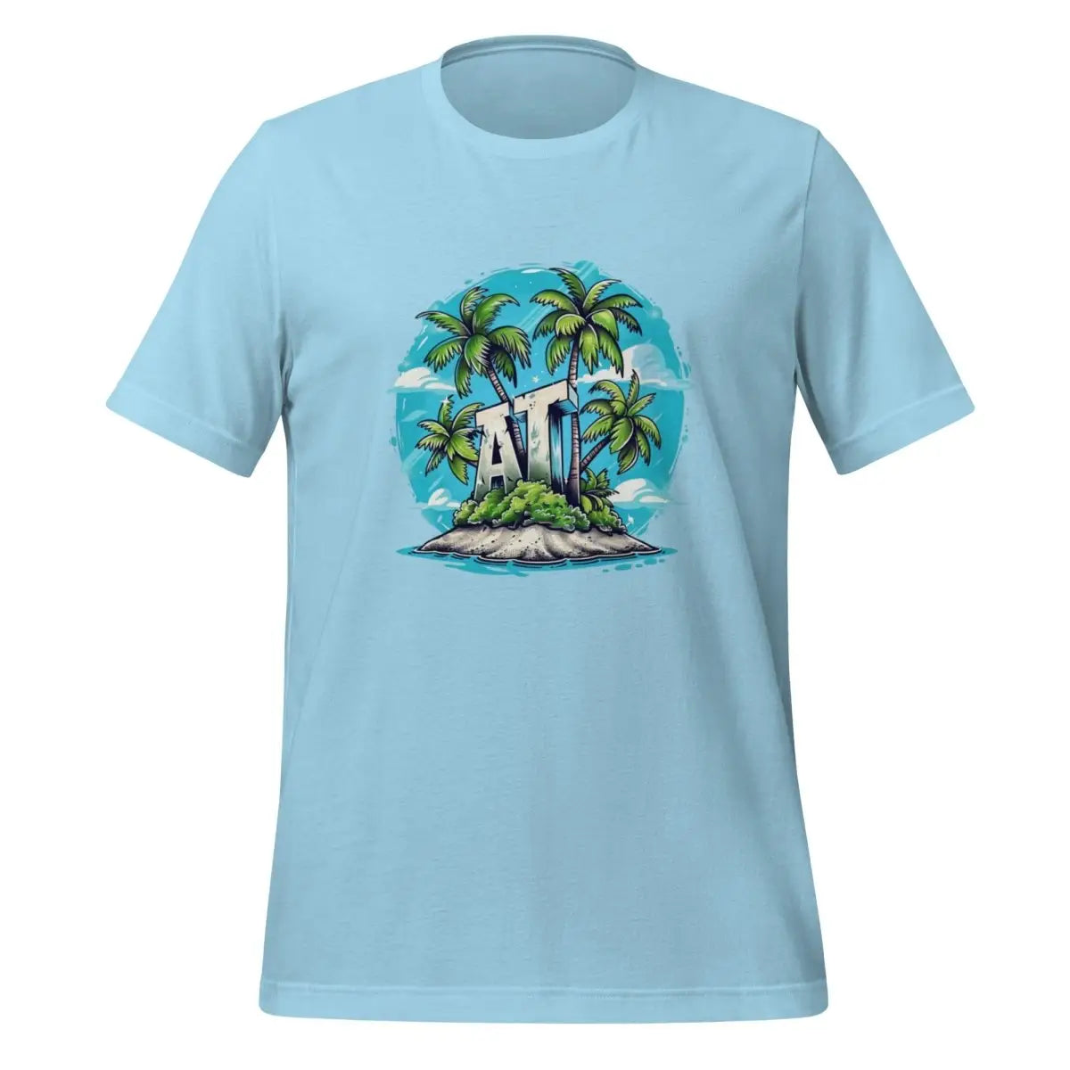 AI Palm Island T-Shirt (unisex) - Ocean Blue / M