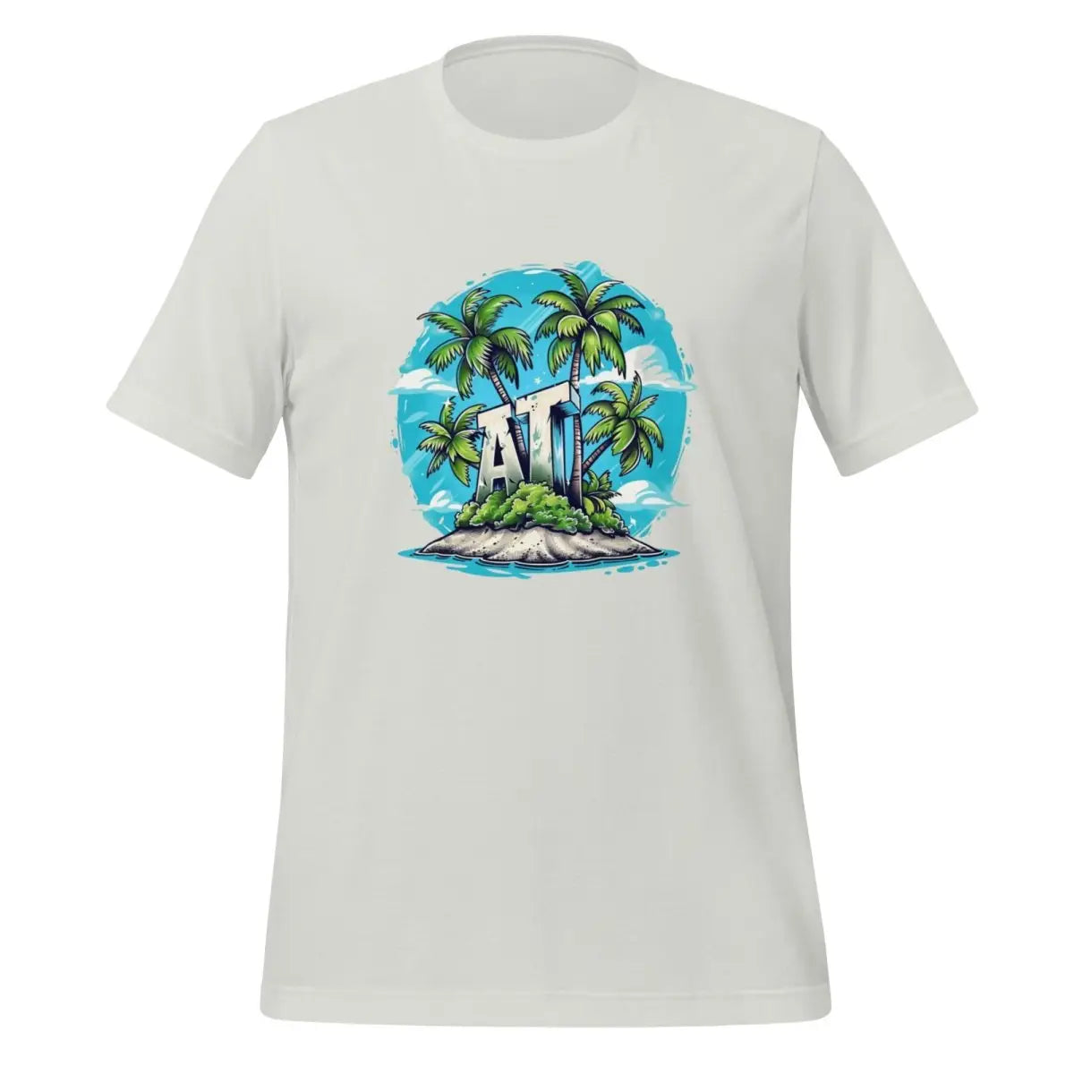 AI Palm Island T-Shirt (unisex) - Silver / M